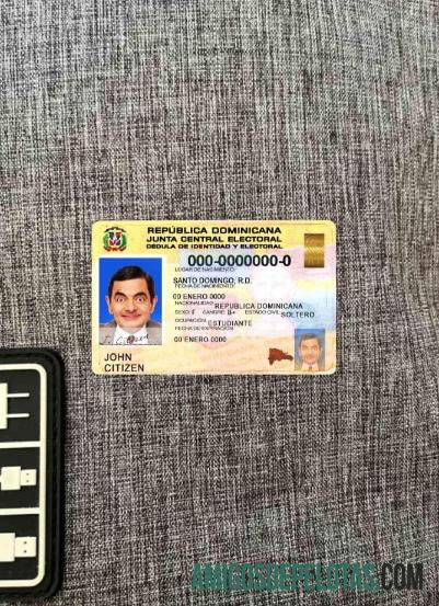 Dominican Republic ID olhar de foto frente amostra